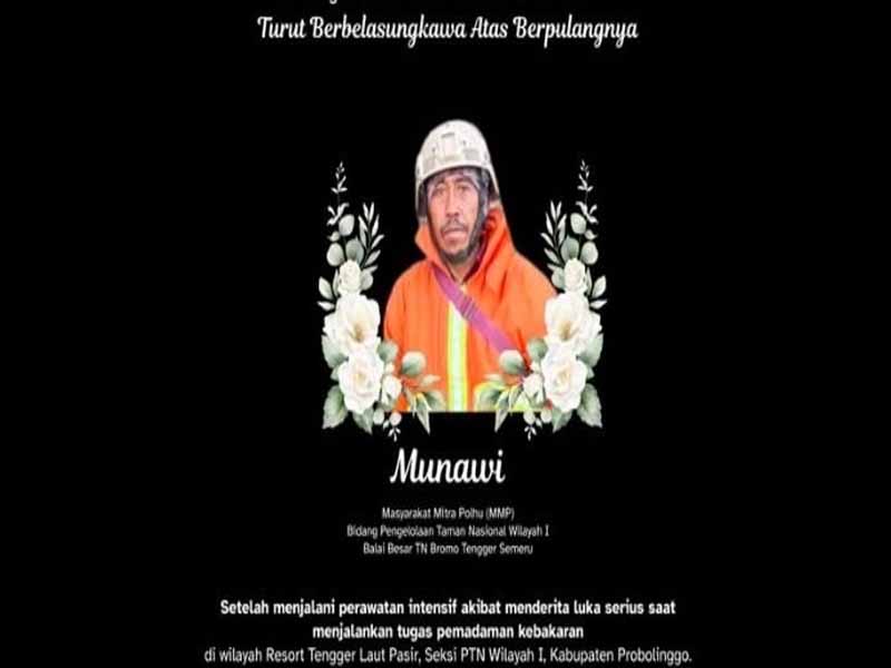 Petugas yang Tewas Terjebak Kebakaran Hutan di Bromo Jadi 5 Orang